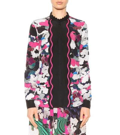 Shop Mary Katrantzou Mica Printed Silk Blouse In Multicoloured