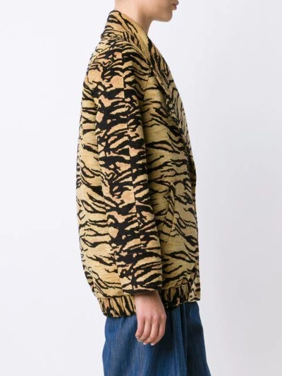 Shop Adam Lippes Tiger Jacquard Coat