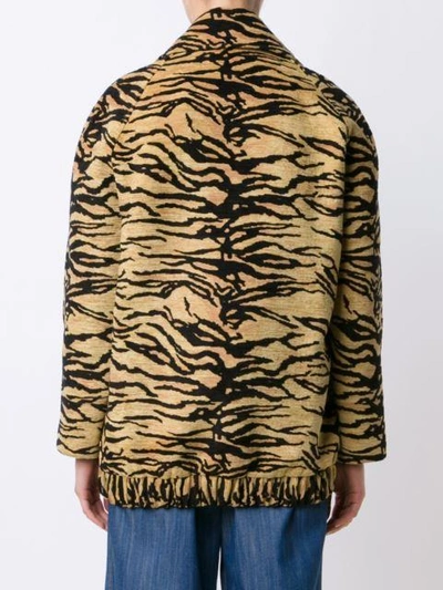 Shop Adam Lippes Tiger Jacquard Coat