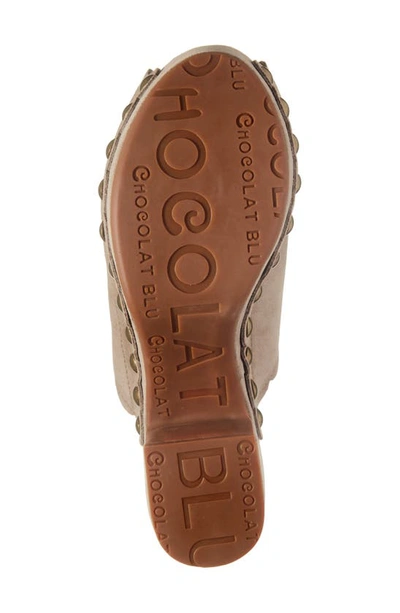 Chocolat Blu Genessis Platform Sandal In Taupe Suede