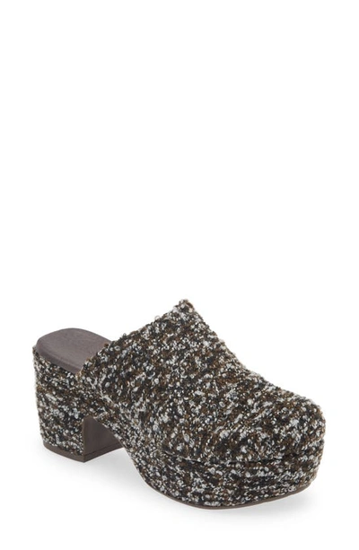 Shop Chocolat Blu Gertie Platform Clog In Brown Multi Tweed