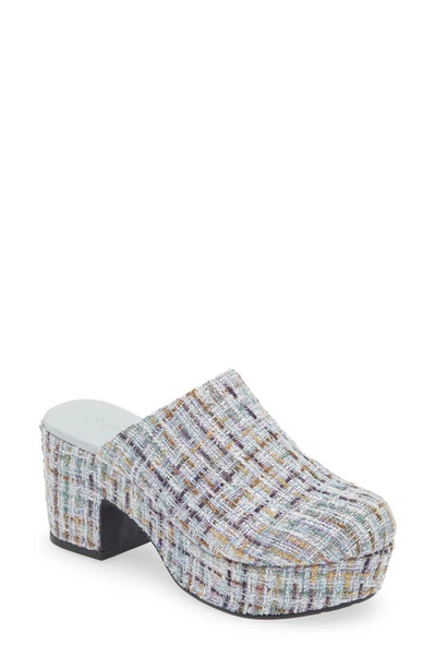 Shop Chocolat Blu Gertie Platform Clog In Blue Multi Tweed