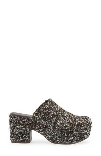 Chocolat Blu Gertie Platform Clog In Brown Multi Tweed