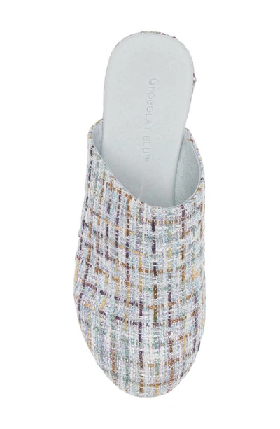 Chocolat Blu Gertie Platform Clog In Blue Multi Tweed