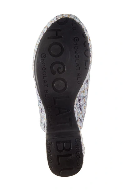 Chocolat Blu Gertie Platform Clog In Blue Multi Tweed