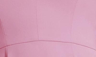 Dessy Collection Off-the-shoulder Pleated Cap Sleeve A-line Maxi Dress In Powder Pink