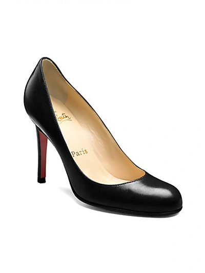 Christian Louboutin Simple 100 Leather Pumps In Black
