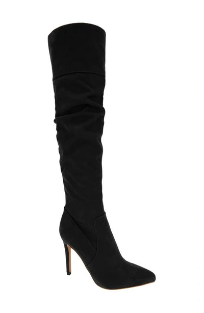 Shop Bcbgeneration Himani Over The Knee Boot In Black Microsuede