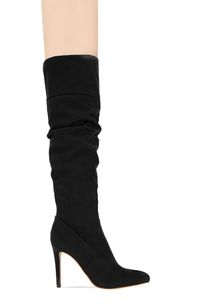 Shop Bcbgeneration Himani Over The Knee Boot In Black Microsuede