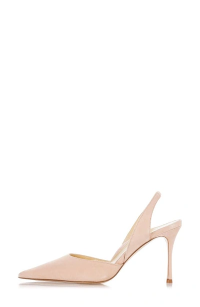 Shop Marion Parke Eleanor Slingback Pointed Toe Pump In Powder