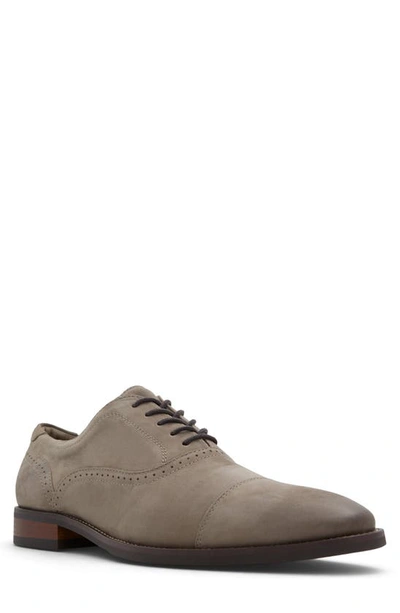 Shop Aldo Ayton Cap Toe Oxford In Dark Beige