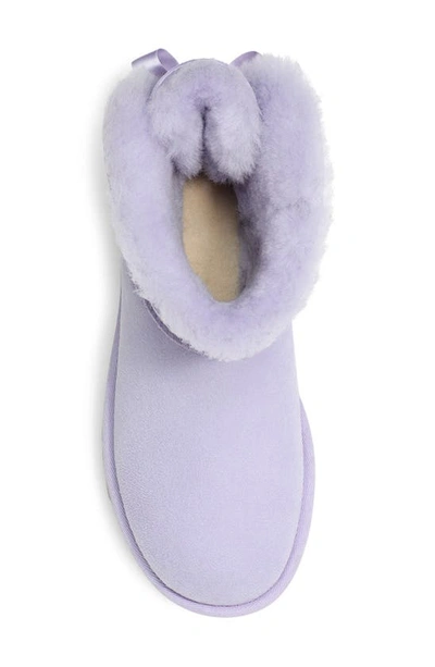 Shop Ugg Mini Bailey Bow Ii Genuine Shearling Bootie In Sage Blossom