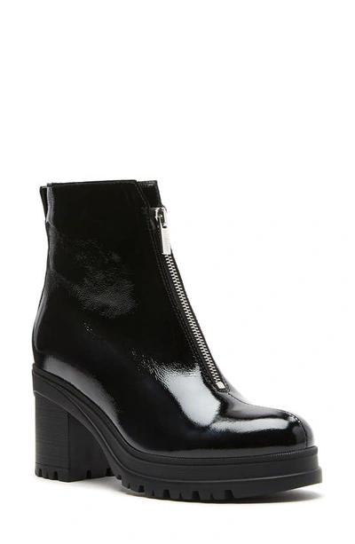La Canadienne Penn Patent Platform Bootie In Black Crinkle Patent