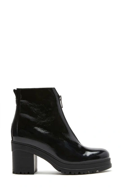 La Canadienne Penn Patent Platform Bootie In Black Crinkle Patent