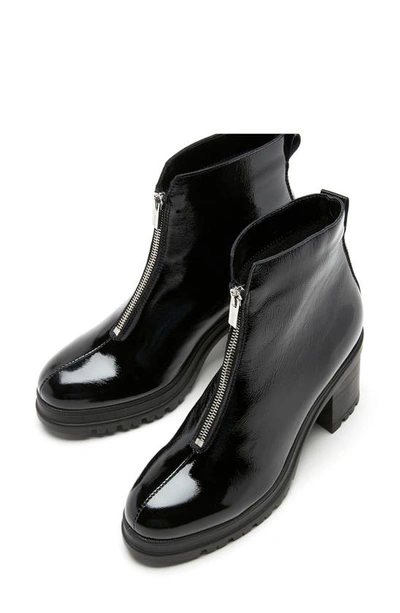 La Canadienne Penn Patent Platform Bootie In Black Crinkle Patent