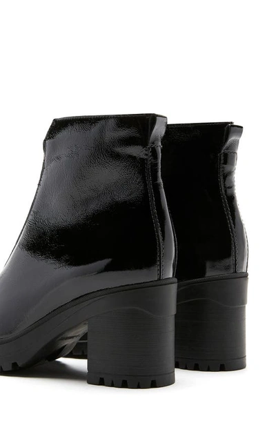La Canadienne Penn Patent Platform Bootie In Black Crinkle Patent