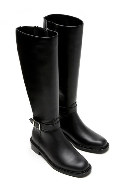 Shop La Canadienne Stevie Mid Calf Boot In Black Leather