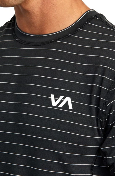 Shop Rvca Sport Vent Stripe Performance Graphic T-shirt In Black