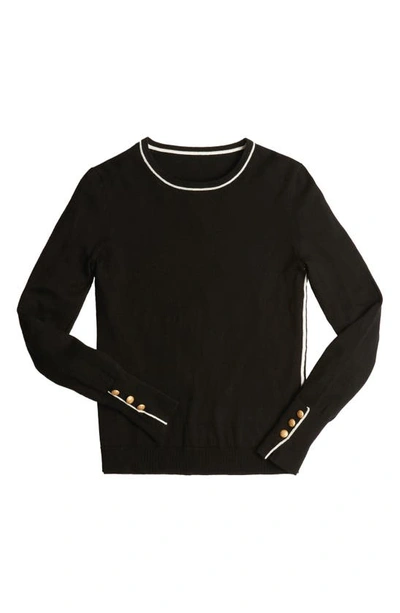 Shop Court & Rowe Cotton Blend Sweater In Rich Black