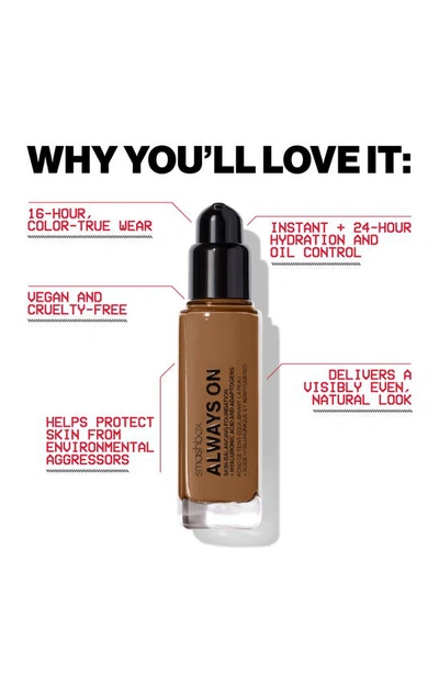 Smashbox Always On Skin-balancing Foundation With Hyaluronic Acid & Adaptogens In F10 O
