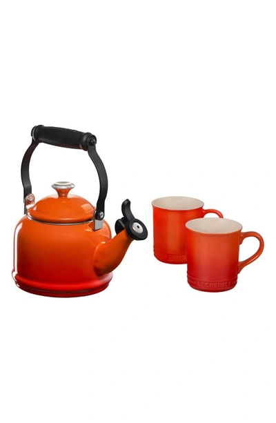 Shop Le Creuset Demi Kettle In Flame