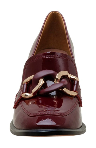 Linea Paolo Cece Block Heel Loafer In Burgundy