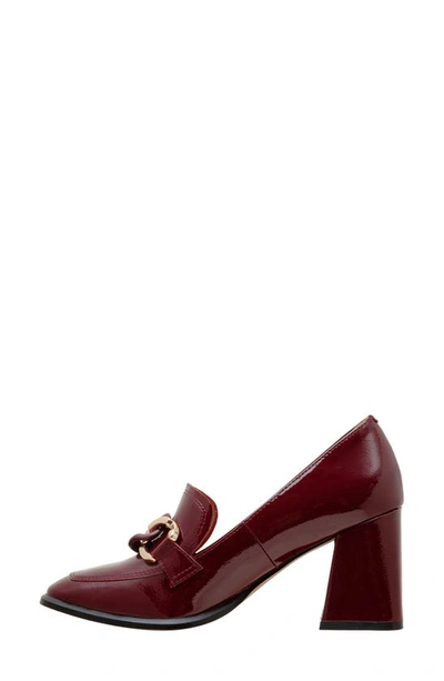 Linea Paolo Cece Block Heel Loafer In Burgundy