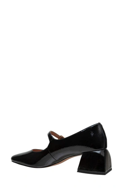 Linea Paolo Monroe Block Heel Mary Jane In Black Patent