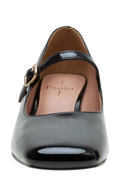 Linea Paolo Monroe Block Heel Mary Jane In Black Patent