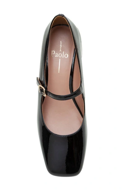 Shop Linea Paolo Monroe Block Heel Mary Jane In Black Patent