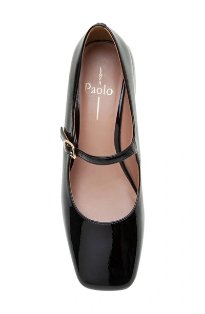 Linea Paolo Monroe Block Heel Mary Jane In Black Patent