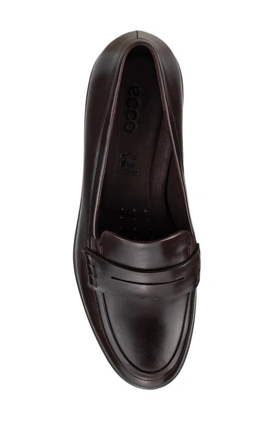 Shop Ecco Felicia Wedge Penny Loafer In Potting Soil