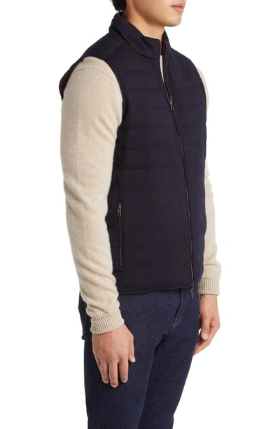 Shop Peter Millar Excursionist Flex Reversible Vest In Navy/ Espresso