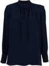 Derek Lam Sonia Long Sleeve Blouse - Blue