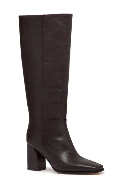 Shop Paige Faye Tall Boot In Chocolate