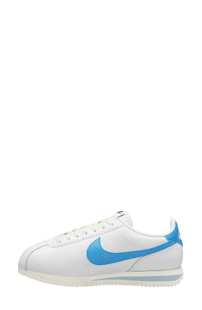 Shop Nike Cortez Sneaker In White/blue/ Sail/ Orange