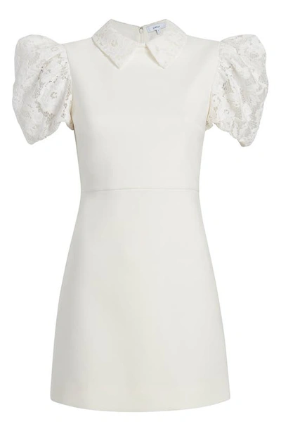 Shop Likely Williams Lace Puff Sleeve Minidress In White