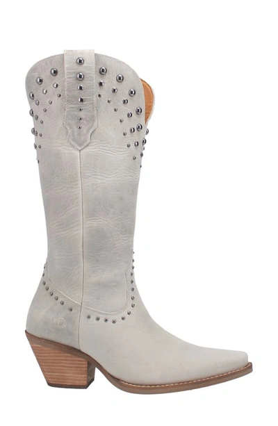 Shop Dingo Talkin Rodeo Knee High Western Boot In Off White