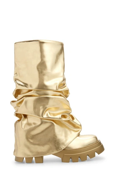 Shop Azalea Wang Mate Platform Boot In Gold