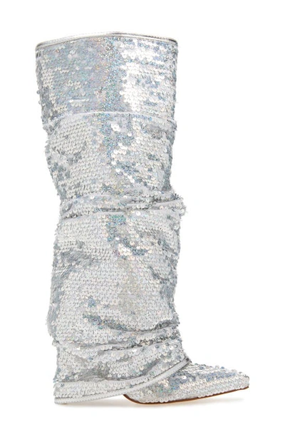 Shop Azalea Wang Nebula Boot In Silver