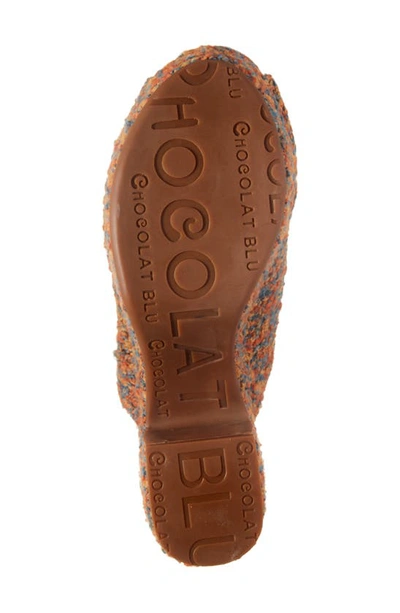 Chocolat Blu Gwyn Platform Sandal In Rust Multi Tweed