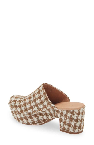 Shop Chocolat Blu Gertie Platform Clog In Brown-cream Tweed