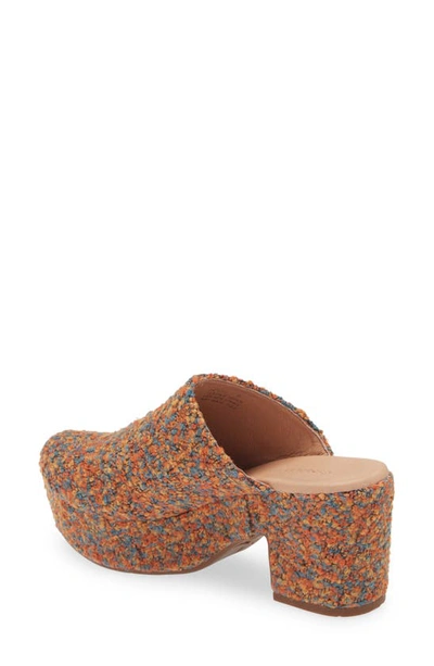 Chocolat Blu Gertie Platform Clog In Rust Multi Tweed
