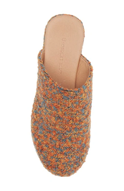 Chocolat Blu Gertie Platform Clog In Rust Multi Tweed