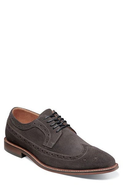 Shop Stacy Adams Marligan Wingtip Derby In Dark Gray