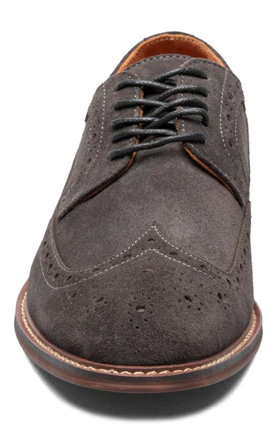 Shop Stacy Adams Marligan Wingtip Derby In Dark Gray