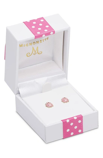 Shop Mignonette 14k Gold Ladybug Stud Earrings