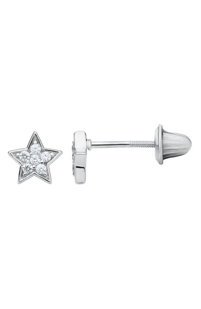 Shop Mignonette Pavé Star Pendant Necklace & Earrings Set In Silver