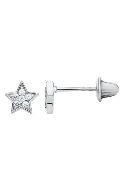 Mignonette Pavé Star Pendant Necklace & Earrings Set In Silver