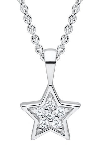 Mignonette Pavé Star Pendant Necklace & Earrings Set In Silver